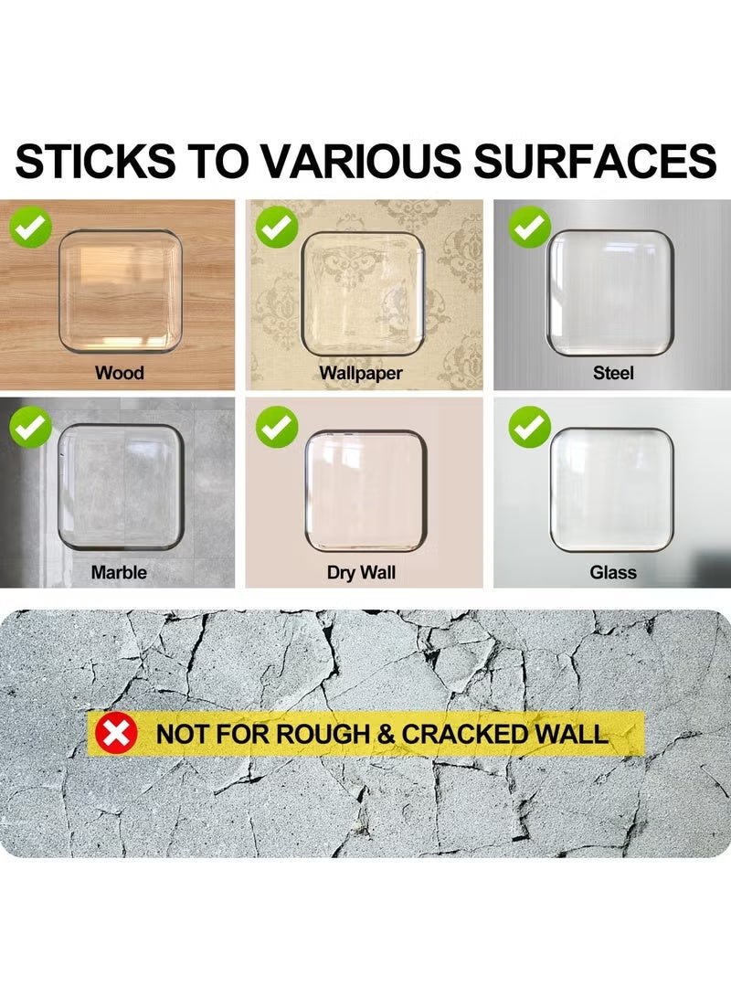 Hoasis 12 PCS Silicone Door Knob Wall Protectors – Strong Self-Adhesive Thickened Reusable Door Stoppers, Clear Wall Bumper for Protection & Noise Reduction - Image 5